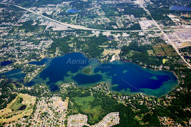 Lake Angelus in Oakland County, Michigan